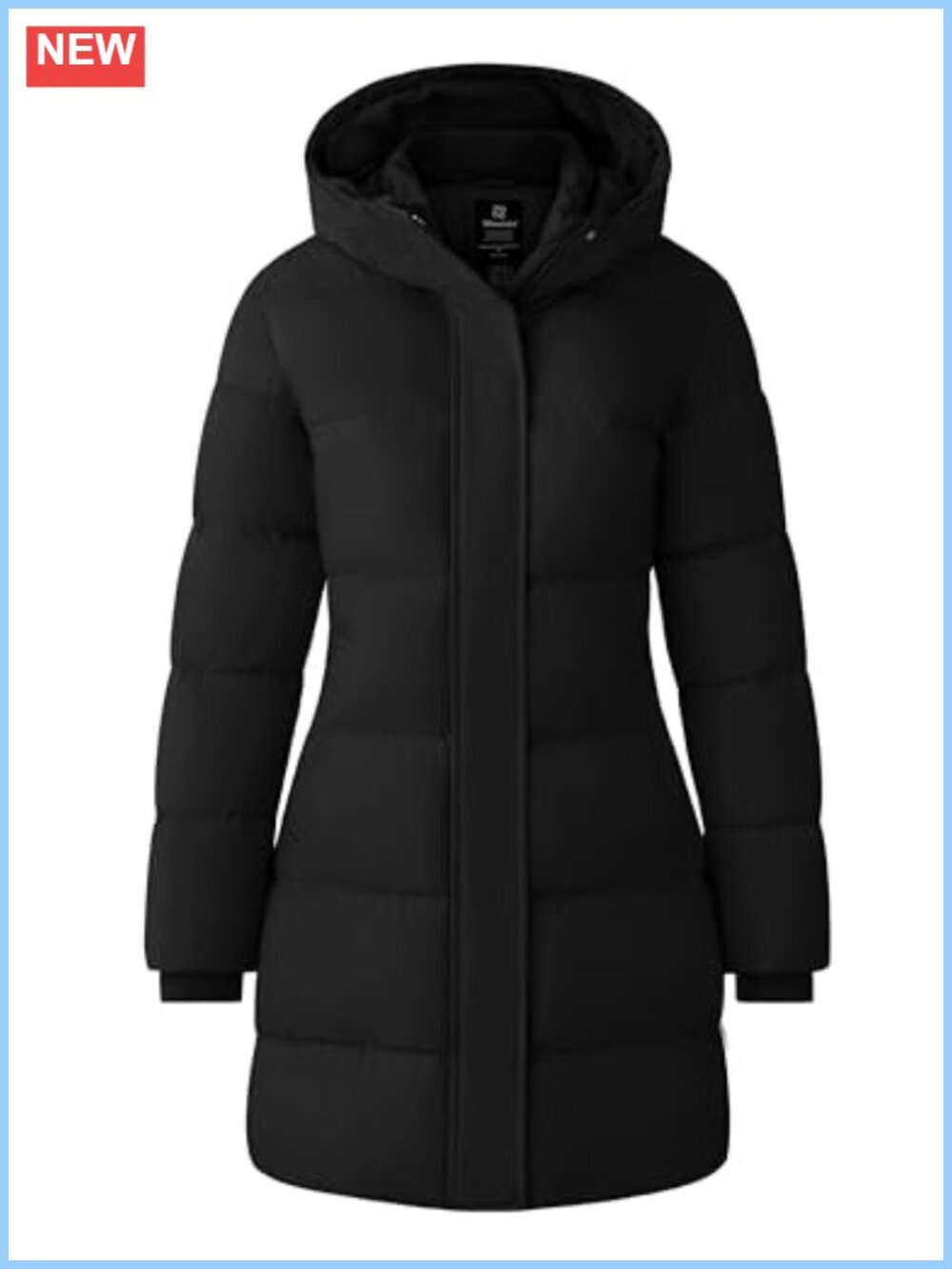 Women's Long Puffer Parka Quilted Hooded Winter Coat Recycled Insulation
